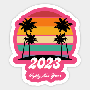 Beach Camp Lover New Year 2023 t-shirt Sticker